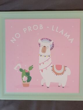 *NWOT* No Prob-llama Pink Llama Wall Art